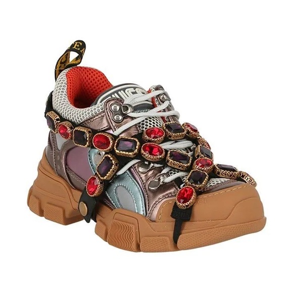 GUCCI Flashtrek chunky sneaker with removable rhinestones. Never worn. - Picture 9 of 10